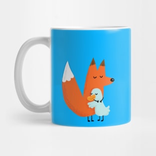 Fox & Duck - Hug by The CatBears Mug